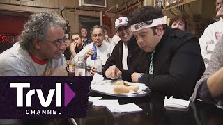 Chili Dog Challenge  Man v Food  Travel Channel [upl. by Olnay]