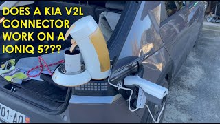 V2L KIA CONNECTOR TESTED ON IONIQ 5 [upl. by Germaine]