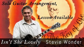 Isnt She Lovely Stevie Wonder fingerstyle guitar lesson available [upl. by Batista]