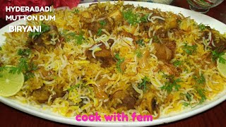 Hyderabadi Mutton Dum Biryani  मटन दम बिरयानी  Restaurant Style Mutton Dum Biryani English Subs [upl. by Ennairek]