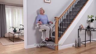 How to use straight stairlift Handicare 1100  Handicare Stairlifts international version [upl. by Daberath]