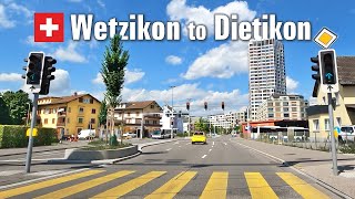 Summer Road Trip  Wetzikon to Dietikon • Driving in Zurich Region Switzerland 🇨🇭 4K [upl. by Ydahs]