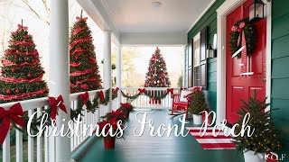 Christmas Front Porch Ideas 2024  Festive Outdoor Decorations  Festive Grand Entrance [upl. by Annai100]