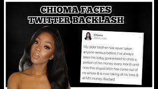 BKCHAT LDN  CHIOMA FACES BACKLASH OVER TWEET [upl. by Eelik]