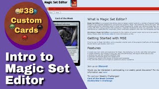 Intro to Magic Set Editor  Custom Cards 38 [upl. by Cecile]