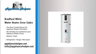 Bradford White Water Heater Error Codes [upl. by Sheffy]