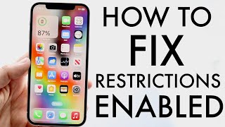 How To FIX Restrictions Enabled On iPhone 2024 [upl. by Nyrehtak]