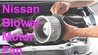 Nissan AC amp Heater Blower Motor Fan Replacement [upl. by Izabel]