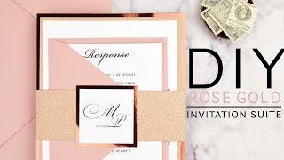 DIY Rose Gold Wedding Invitations [upl. by Tnafni]