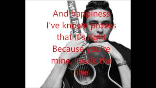 Johnny Cash I Walk The Line Lyrics [upl. by Eeresid]