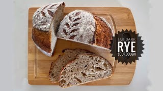 25 dark rye sourdough loaf 80 hydration [upl. by Zysk]