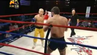 Shaolin monk KO US Navy SEALs Boxer  IKF Champion [upl. by Ahsenyt]