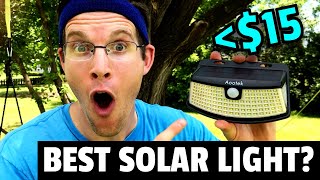 BEST SOLAR SECURITY LIGHT on AMAZON AOOTEK Outdoor Motion Light Review [upl. by Josephson273]