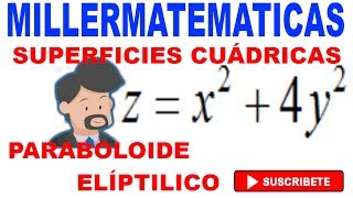 Superficies cuadricas 🚀paraboloide eliptico🏆Superficies cuadraticasvectorial  Millermatematicas [upl. by Brodench]