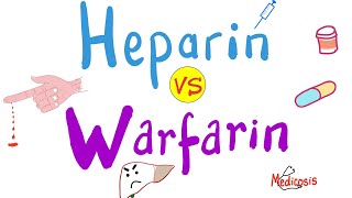 Heparin vs Warfarin  Anticoagulants  Blood thinners  Hematology  Pharmacology [upl. by Myrilla654]