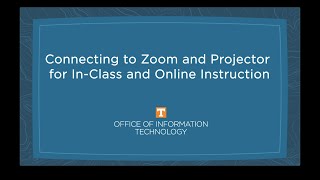 Connecting to Zoom and Projector for InClass and Online Instruction [upl. by Heyman]