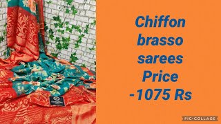 Soft Italian chiffon brasso sarees [upl. by Oyam]