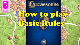 Carcassonne 20th Anniversary Edition How to PLay Basic Rules [upl. by Flemming265]