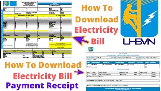 How To Download Electricity Bill And Payment Receipt Easily  UHBNV  Technical Tyagi [upl. by Marguerita]