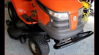 Greasing the steering and suspension points on a Husqvarna mower [upl. by Awad]