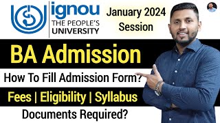 Ignou BA Admission 2024  Ignou Admission 2024 January  Ignou BA Admission Process  Ignou BA 2024 [upl. by Olivann]