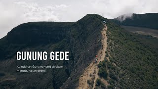 KEINDAHAN GUNUNG GEDE DARI DRONE  4K [upl. by Analak]