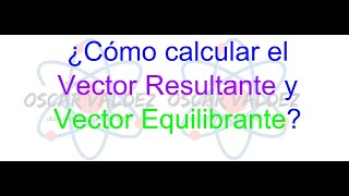 ¿Cómo calcular el vector resultante y el vector equilibrante Usando el método de las componentes [upl. by Gravante]