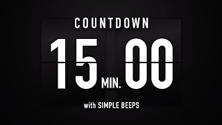 15 Minutes Countdown Timer Flip Clock ✔️ [upl. by Ainnat]