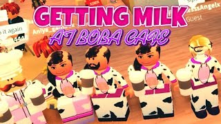 COWS GOING TO BOBA CAFE ON ROBLOX [upl. by Zannini]