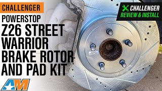 20092021 Challenger PowerStop Z26 Street Warrior Brake Rotor and Pad Kit Review amp Install [upl. by Freddy865]