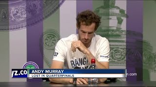 Male player Andy Murray corrects reporter at Wimbledon [upl. by Enylekcaj564]