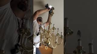 Como cambiar un candelabro pasa a paso How to change a chandelier step by step [upl. by Enelrac187]