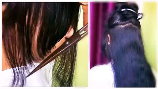 সামনে লেয়ার কাট পিছনে সমান  Bengali Layer Cut just in 5 min  Haircut at Home [upl. by Sykleb]