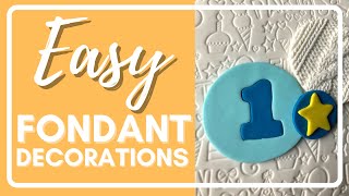 Fondant Decorations for Beginners  EASY Fondant Decorating [upl. by Sobmalarah]