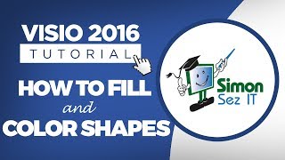 How to Fill and Color a Shape in Visio 2016 [upl. by Akcirret]