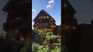 Cozy Spruce Cabin minecraftbuilding minecraftsprucecabin [upl. by Florian]