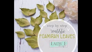 DIY Realistic Foamiran Leaves  Realistyczne liście z foamiranu [upl. by Strait591]