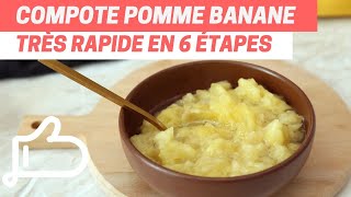 Recette Facile de Compote Pomme Banane  Un Délice Fruité en 6 Étapes [upl. by Bendix357]