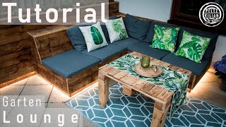 Garten Lounge  Paletten Lounge  selber bauen  DIY  Upcyling [upl. by Netsua]