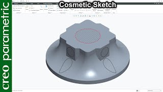 Cosmetic sketch in Creo Parametric [upl. by Nyrahtak117]