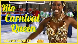 Rio Carnival Queen Lilian Duarte Samba dance at Sambadrome [upl. by Leasa]