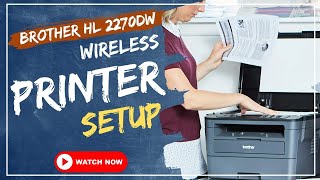 Brother hl 2270dw wireless printer setup [upl. by Sessylu]