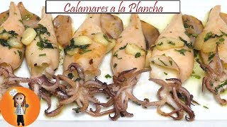 Calamares a la Plancha con Ajo y Perejil  Receta de Cocina en Familia [upl. by Aratihc]