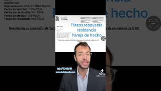 Plazos actuales para conseguir la residencia por pareja de hecho [upl. by Ashia563]