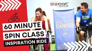 60Minute Spin® Class Free Inspirational Indoor Cycling Workout Pedal to End Cancer Ride [upl. by Anileuqcaj]