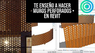 TE ENSEÑO A HACER • MUROS PERFORADOS • EN REVIT [upl. by Annaek569]