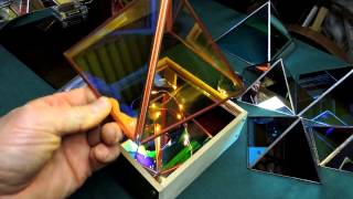 Dichroic Boro Glass Infinity Mirror Effect Pyramids 003 [upl. by Aday]