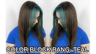 Color Block Bang Tutorial  TEAL  Maxine Glynn [upl. by Rance]