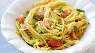 Quick Easy Avocado Pasta Recipe [upl. by Burnight]