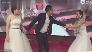 Grooms ex crashes wedding in viral video [upl. by Mora106]